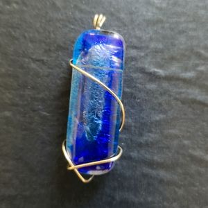 Handmade dichroic glass pendant
